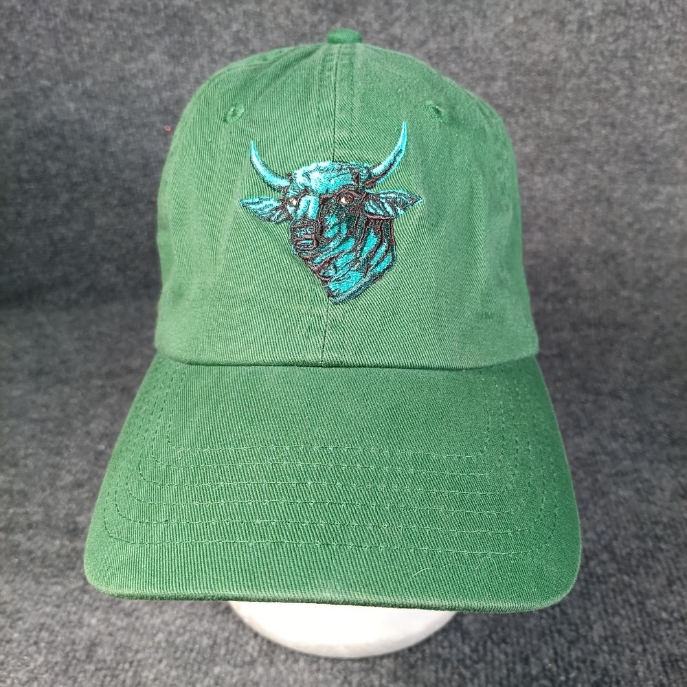 Zach Bryan Baseball Cap Hat Green Bull Head Burn Embroidered Strapback